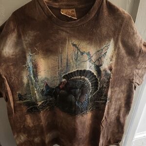 The Mountain Men's Turkey T-Shirt 2XL Tie Dye Short Sleeve